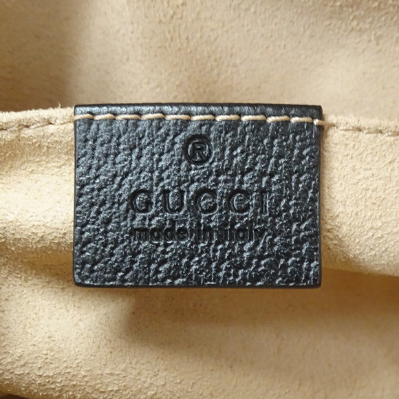 GUCCI Women's Shoulder Bag Shelly GG Marmont Leather Black 499621 - Picture 7 of 14